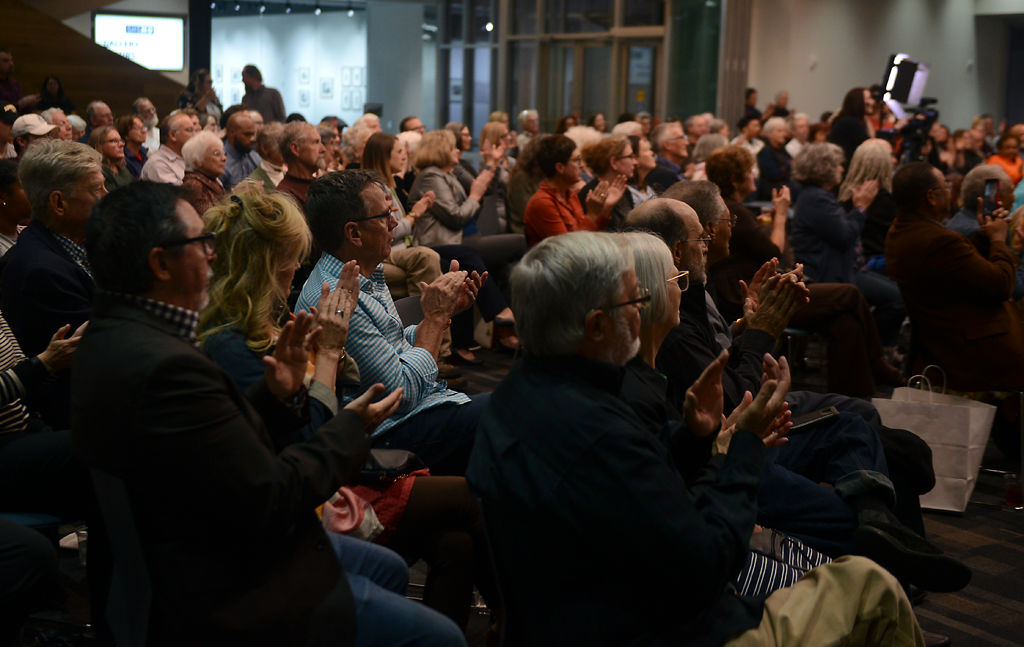 A large crowd gathered for the lecture series on the African-American experience in Missouri